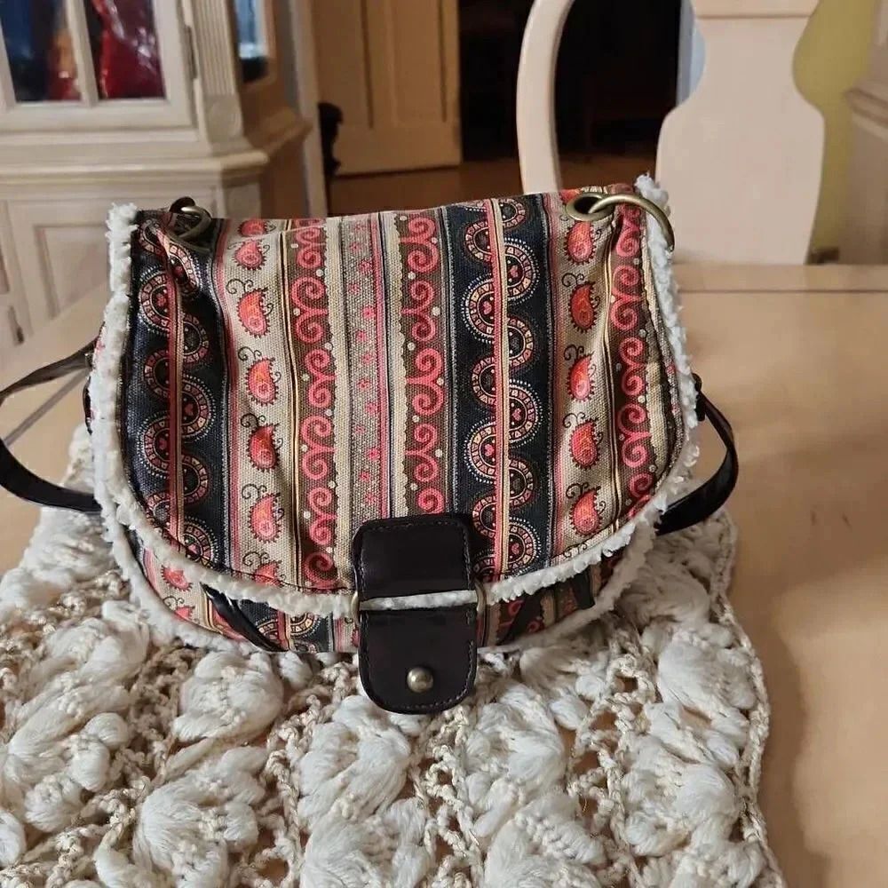 Decree Aztec design crossbody bag